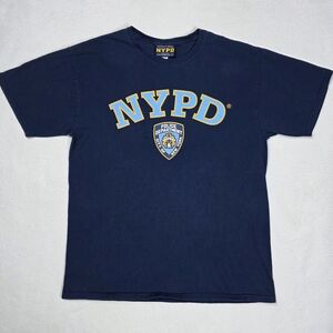 NYPD T-Shirt Adult Size Large Blue Short Sleeve New York Police Department 2006